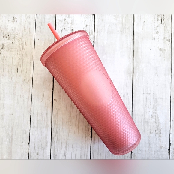 🆕️Starbucks 2022 Valentine's Soft Touch Pink Lemonade Studded Venti Tumbler Cup - Picture 5 of 13